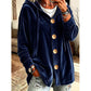 Women’s Loose Velvet Hooded Cardigan