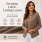 Women's Elegant Slim Fit Blazer with Gold Buttons