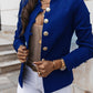 Women's Elegant Slim Fit Blazer with Gold Buttons