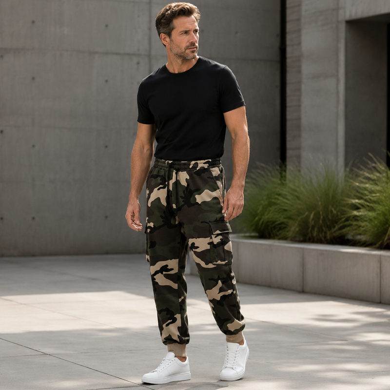 ✨ Practical Everyday Comfort | Men's Camouflage Drawstring Cargo Pants