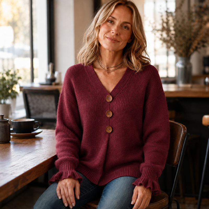 ✨👚Women's V Neck Knit Sweater