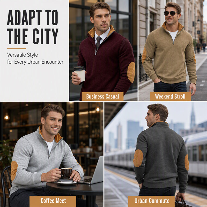 Hot Sale 50% OFF💖Men's Casual Plush Half-Zip Pullover