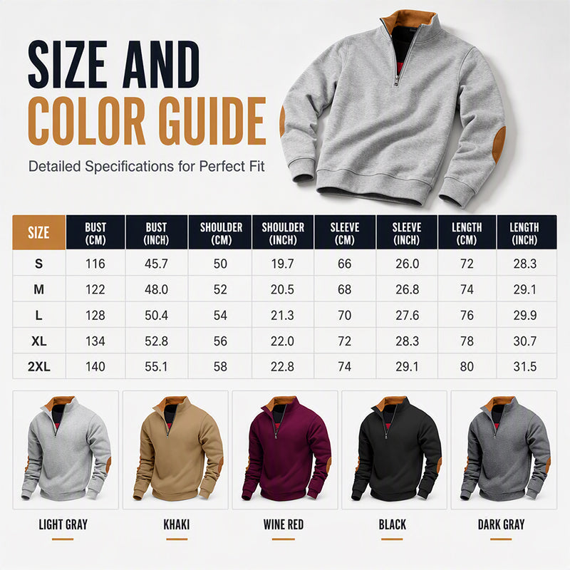 Hot Sale 50% OFF💖Men's Casual Plush Half-Zip Pullover