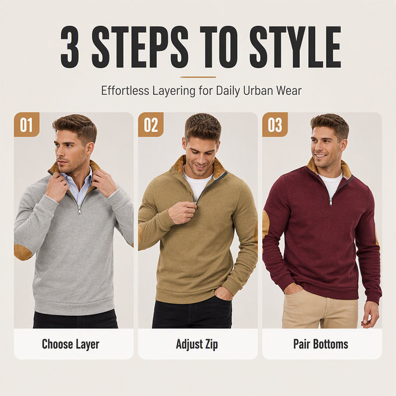 Hot Sale 50% OFF💖Men's Casual Plush Half-Zip Pullover