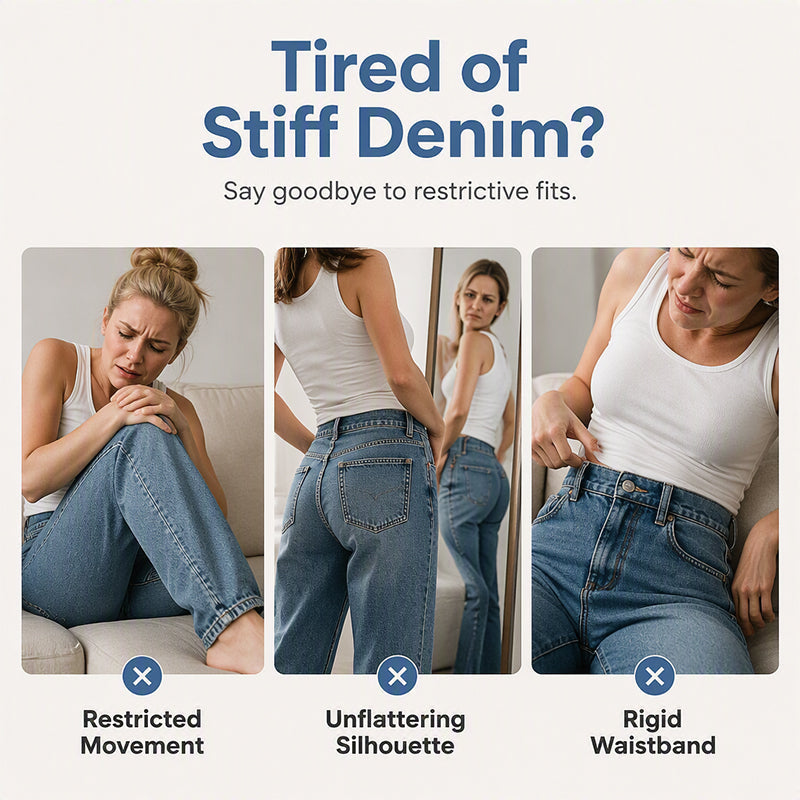 Women's High Waisted Stretchy Barrel Jeans