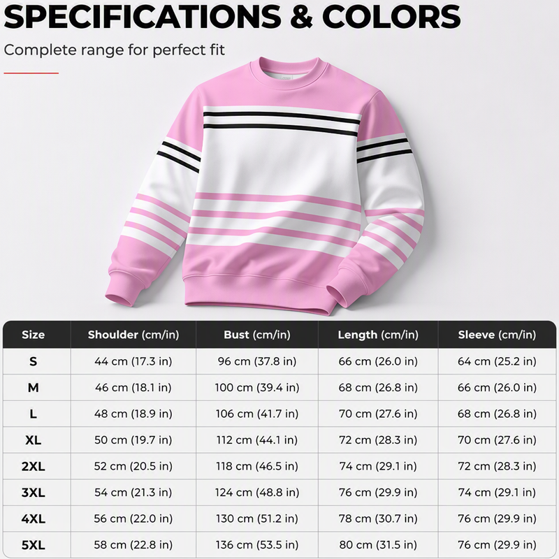 ✨Men's Striped Colorblock Long Sleeve Sweatshirt