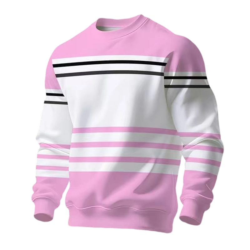 ✨Men's Striped Colorblock Long Sleeve Sweatshirt