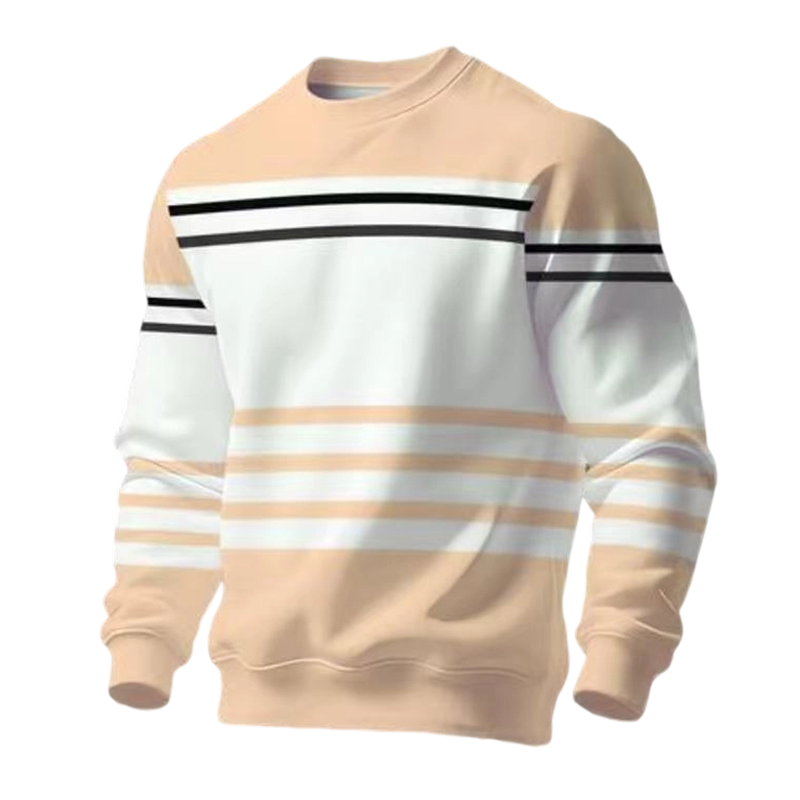 ✨Men's Striped Colorblock Long Sleeve Sweatshirt