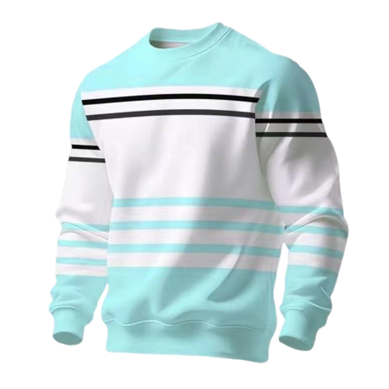 ✨Men's Striped Colorblock Long Sleeve Sweatshirt