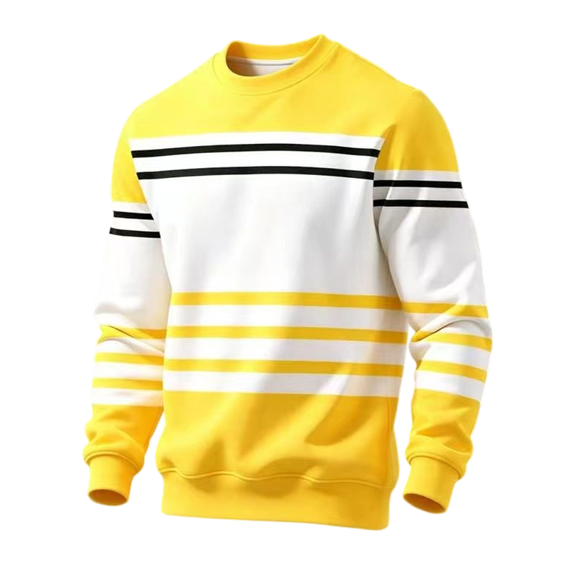 ✨Men's Striped Colorblock Long Sleeve Sweatshirt