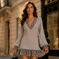 ⌛Limited-Time Offer-Women's Lantern Sleeve V Neck Knit Dress