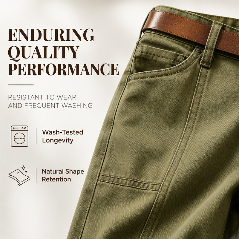 ✨ Flattering Everyday Style | Women's Straight-Leg Utility Pants with Reinforced Seams