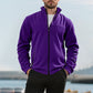 Men's Stand Collar Zip-Up Warm Jacket