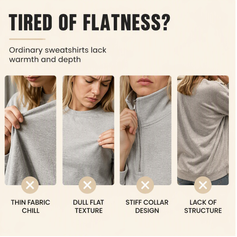 ⏳ Limited Time 50% Off! 🎉Women’s Half-Zip Cable Knit Sweatshirt
