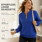 ⏳ Limited Time 50% Off! 🎉Women’s Half-Zip Cable Knit Sweatshirt