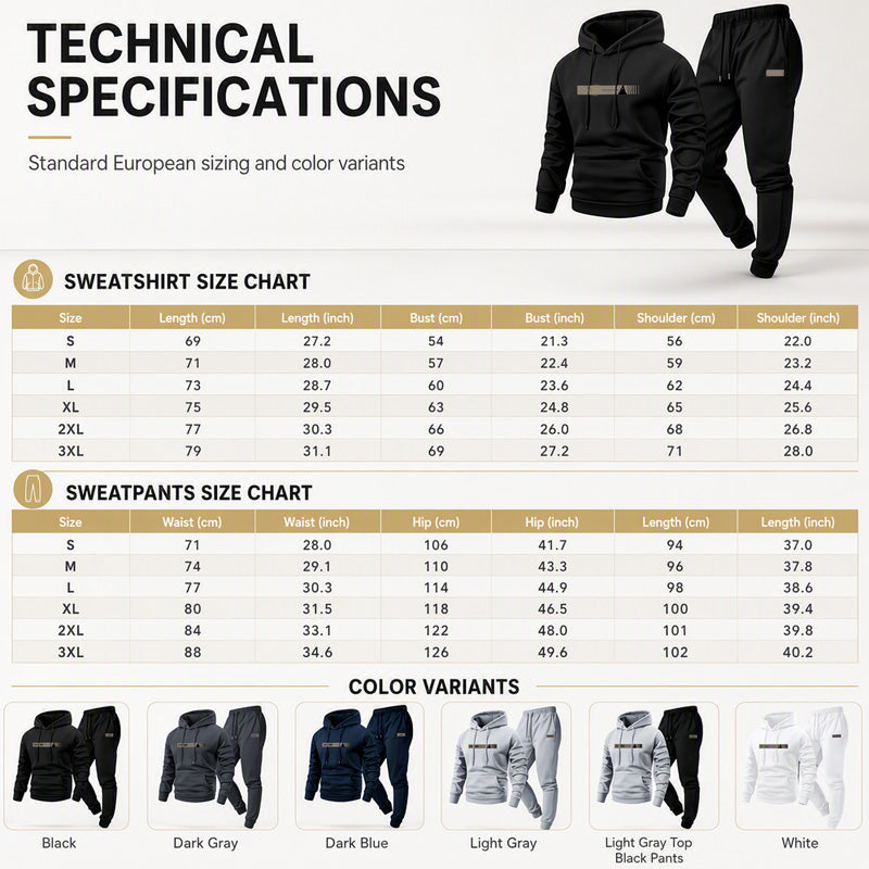 ✨Men's Hooded Sweatshirt & Sweatpants 2-Piece Set