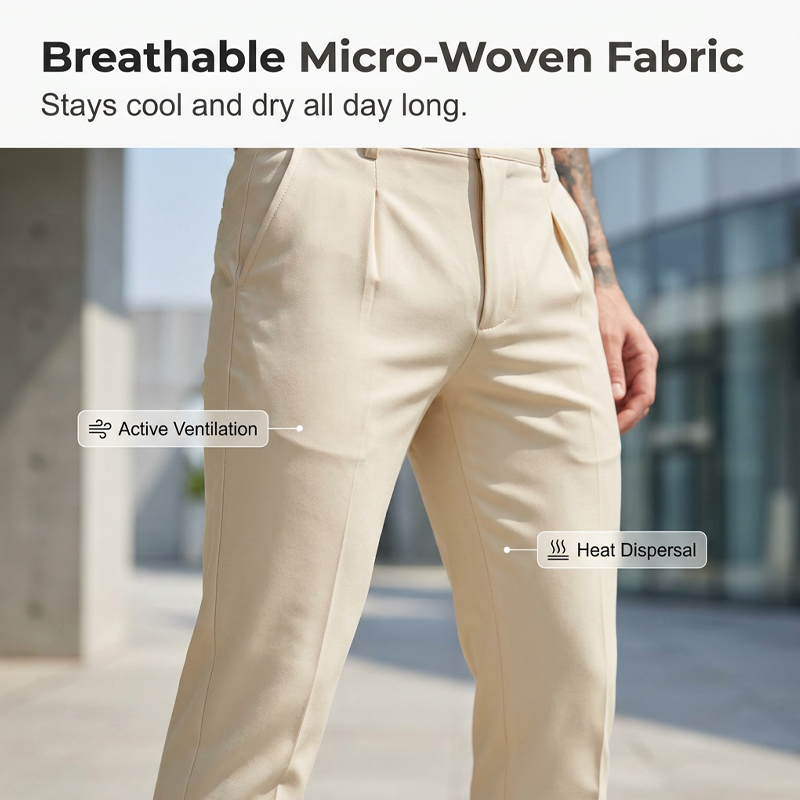 Men's Stretch Slim-Fit Business Trousers