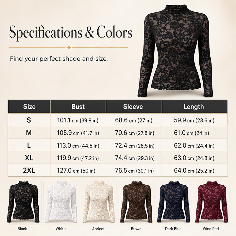 🌸Hot Sale 50% OFF💖Women's Elegant Long-Sleeve Lace Shirt