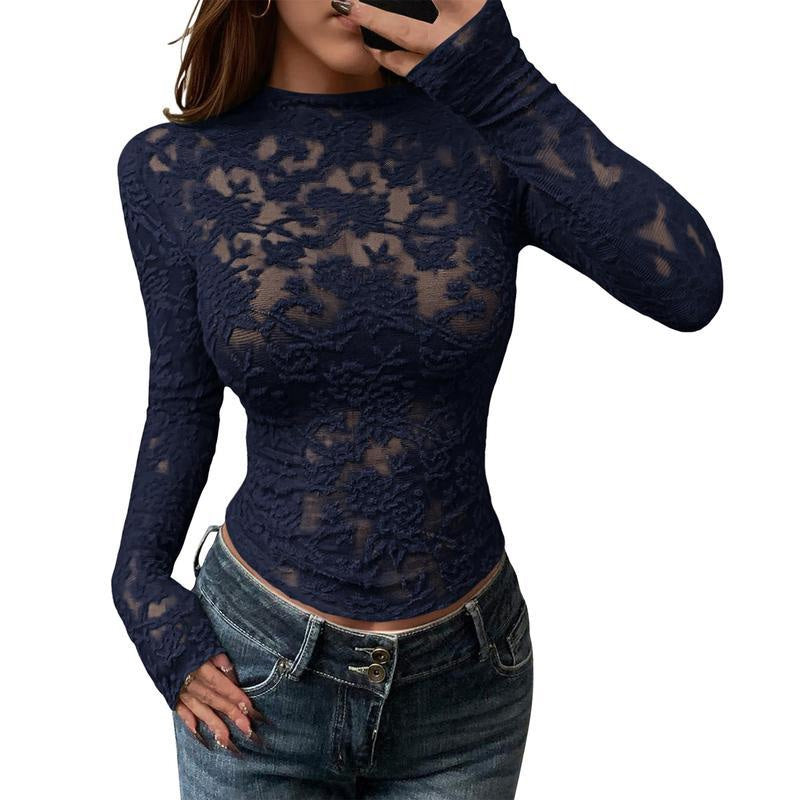 🌸Hot Sale 50% OFF💖Women's Elegant Long-Sleeve Lace Shirt