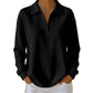 ✨ Textured Comfort | Women's Waffle-Knit V-Neck Relaxed-Fit Top