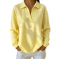✨ Textured Comfort | Women's Waffle-Knit V-Neck Relaxed-Fit Top