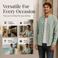 Men's Casual Long Sleeve Stand Collar Shirt
