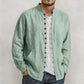 Men's Casual Long Sleeve Stand Collar Shirt
