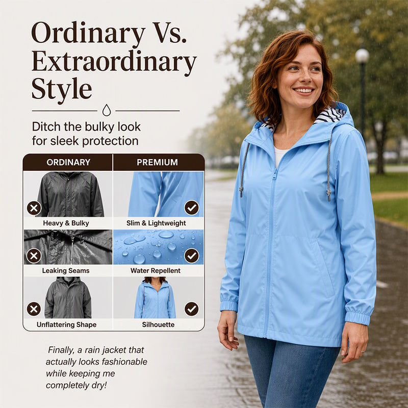 ⏳LAST DAY SALE-60% OFF!!💥Women's Outdoor Waterproof Hooded Jacket🌧🧥