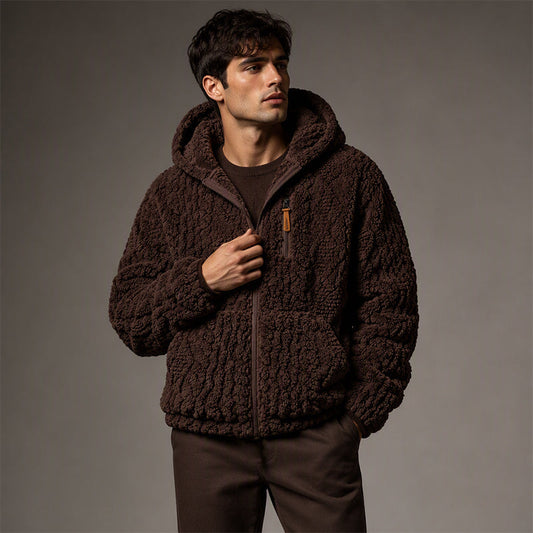 🔥🧥LAST DAY SALE 50%OFF!!🥳💞Men's Hooded Fleece Zipper Jacket