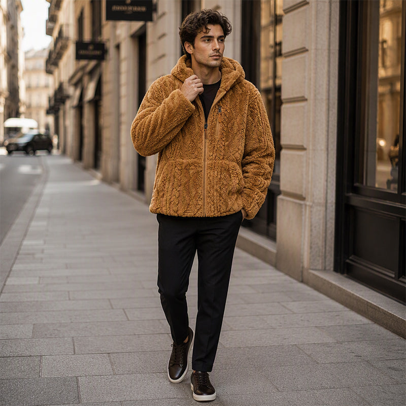 🔥🧥LAST DAY SALE 50%OFF!!🥳💞Men's Hooded Fleece Zipper Jacket