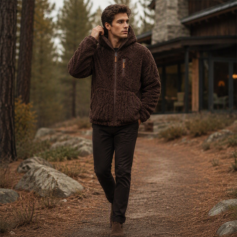 🔥🧥LAST DAY SALE 50%OFF!!🥳💞Men's Hooded Fleece Zipper Jacket