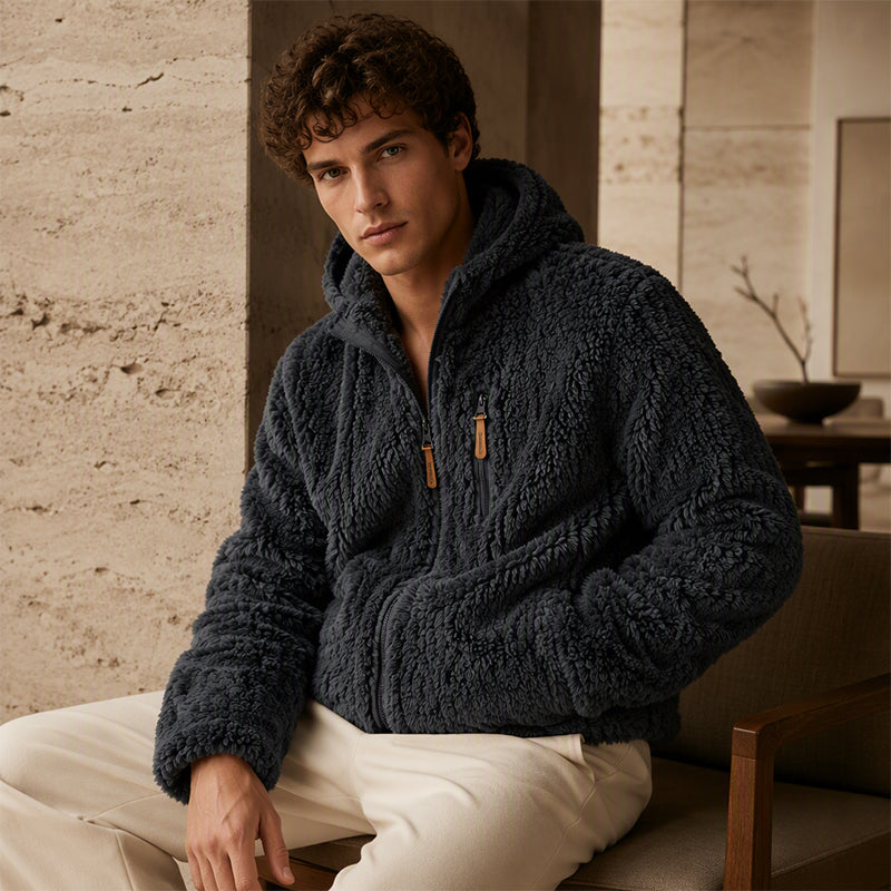 🔥🧥LAST DAY SALE 50%OFF!!🥳💞Men's Hooded Fleece Zipper Jacket