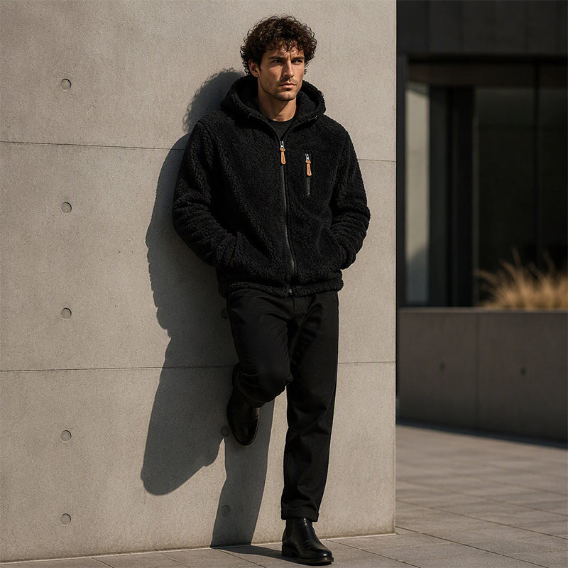 🔥🧥LAST DAY SALE 50%OFF!!🥳💞Men's Hooded Fleece Zipper Jacket