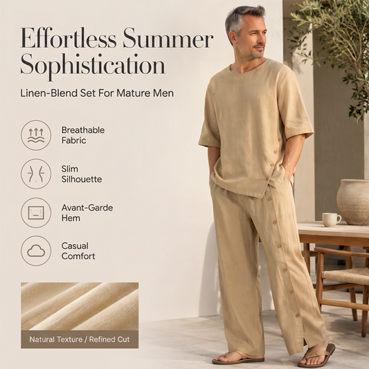 Men's Casual Shirt & Pants 2-Piece Set ✨𝘉𝘶𝘺 2 𝘢𝘯𝘥 𝘨𝘦𝘵 𝘢𝘯 𝘦𝘹𝘵𝘳𝘢 8% 𝘥𝘪𝘴𝘤𝘰𝘶𝘯𝘵
