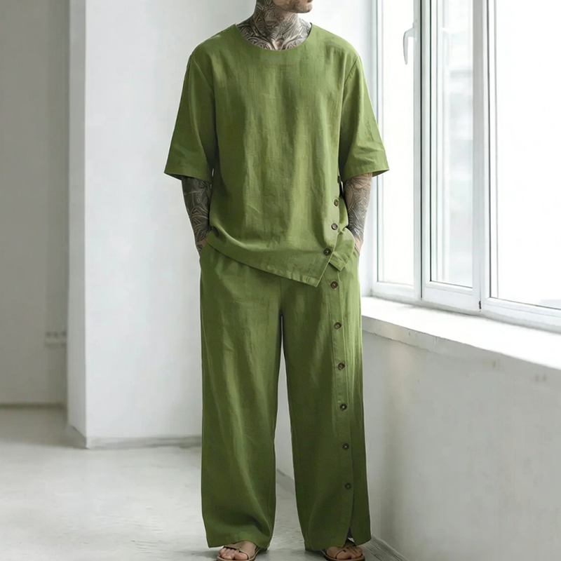 Men's Casual Shirt & Pants 2-Piece Set ✨𝘉𝘶𝘺 2 𝘢𝘯𝘥 𝘨𝘦𝘵 𝘢𝘯 𝘦𝘹𝘵𝘳𝘢 8% 𝘥𝘪𝘴𝘤𝘰𝘶𝘯𝘵