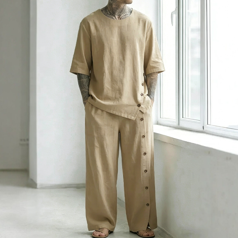 Men's Casual Shirt & Pants 2-Piece Set ✨𝘉𝘶𝘺 2 𝘢𝘯𝘥 𝘨𝘦𝘵 𝘢𝘯 𝘦𝘹𝘵𝘳𝘢 8% 𝘥𝘪𝘴𝘤𝘰𝘶𝘯𝘵