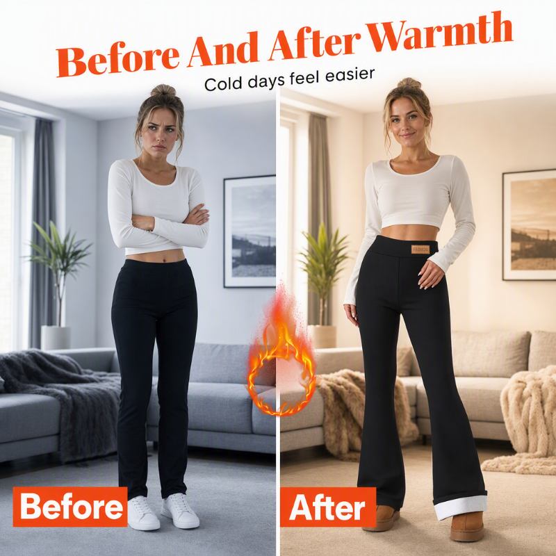 Women's Plush-Lined Flare Leggings