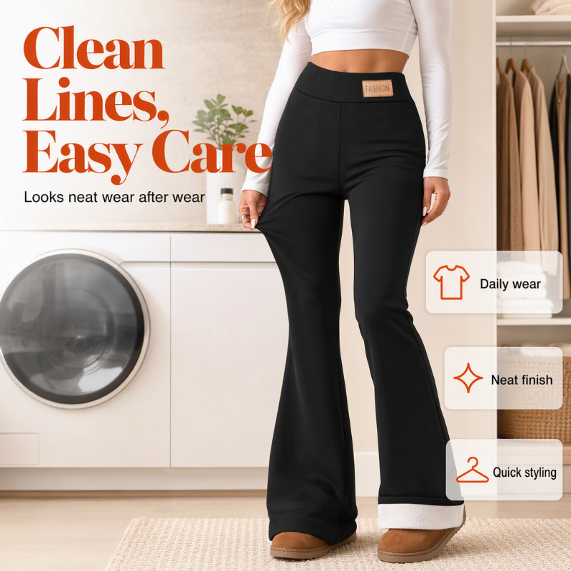 Women's Plush-Lined Flare Leggings