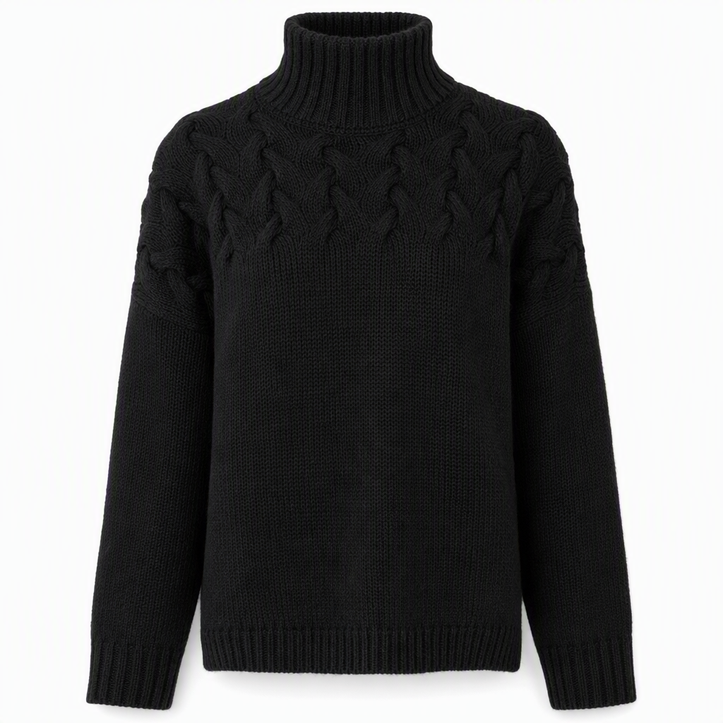 🛍️New Arrivals - Casual Solid Color Turtleneck Knit Pullover