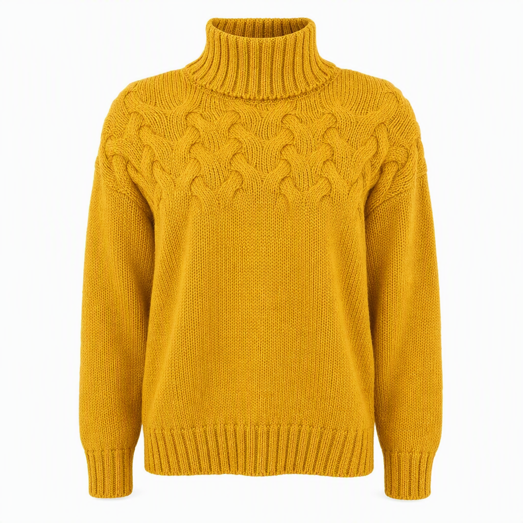 🛍️New Arrivals - Casual Solid Color Turtleneck Knit Pullover