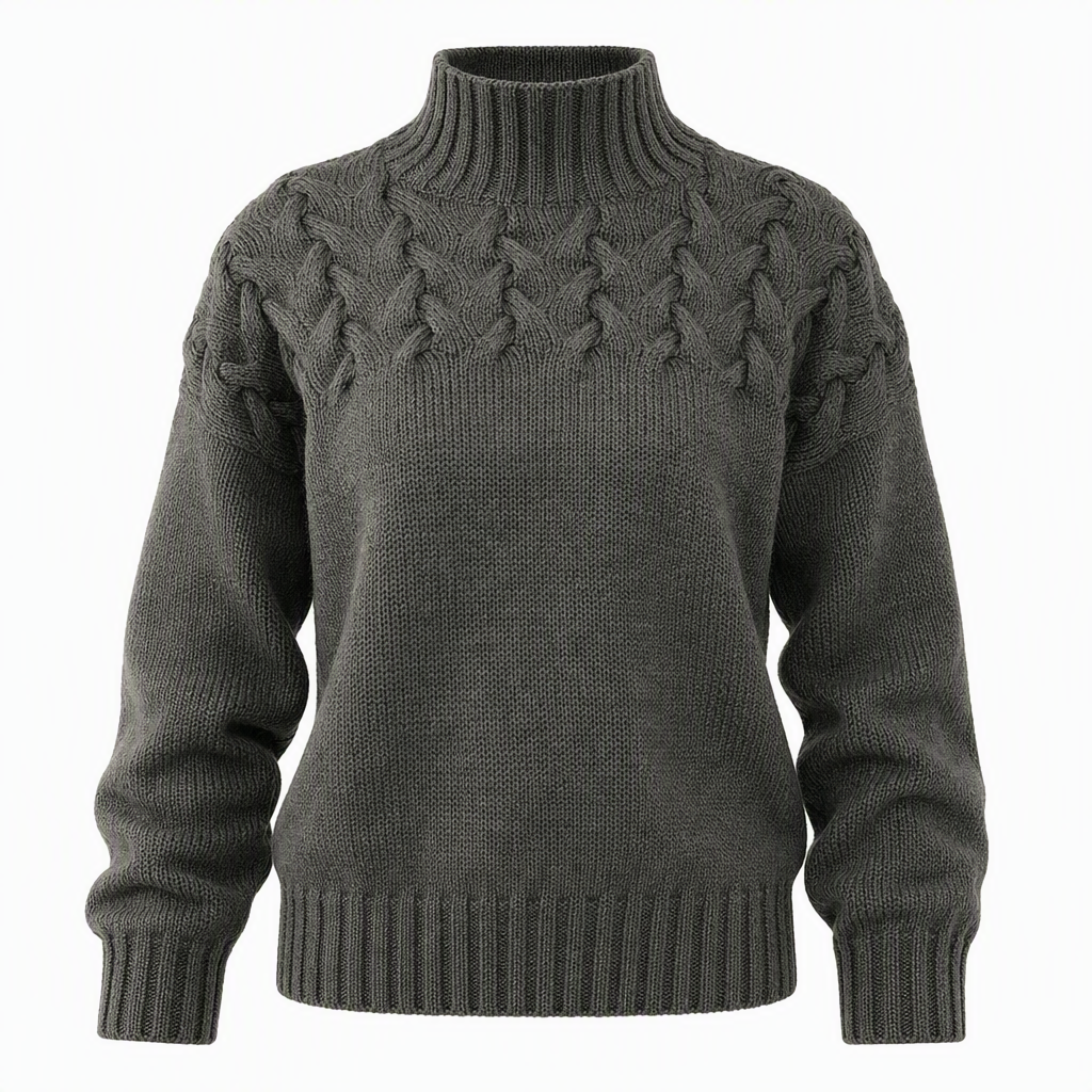 🛍️New Arrivals - Casual Solid Color Turtleneck Knit Pullover