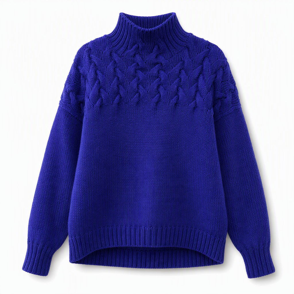 🛍️New Arrivals - Casual Solid Color Turtleneck Knit Pullover