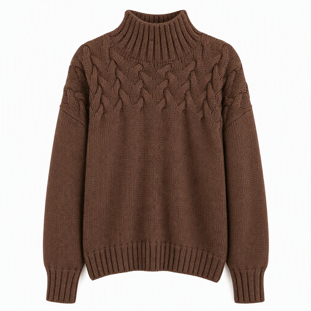🛍️New Arrivals - Casual Solid Color Turtleneck Knit Pullover