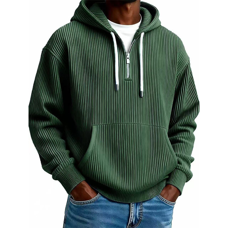 ⌛Limited-Time Offer🛍️ Men's Casual Half-Zip Corduroy Hoodie