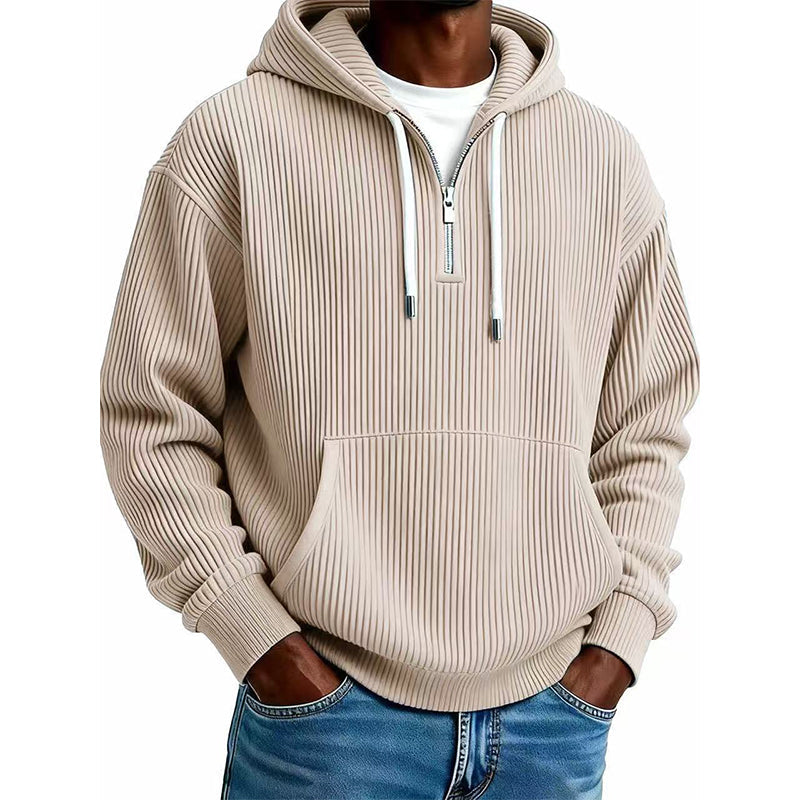⌛Limited-Time Offer🛍️ Men's Casual Half-Zip Corduroy Hoodie