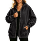 ✨ Denim Comfort, Easy Coverage | Women's Loose Zip-Up Hooded Denim Jacket