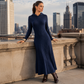 🧶 Textured Comfort | Women's Ribbed-Knit Hooded Maxi Dress with Pockets