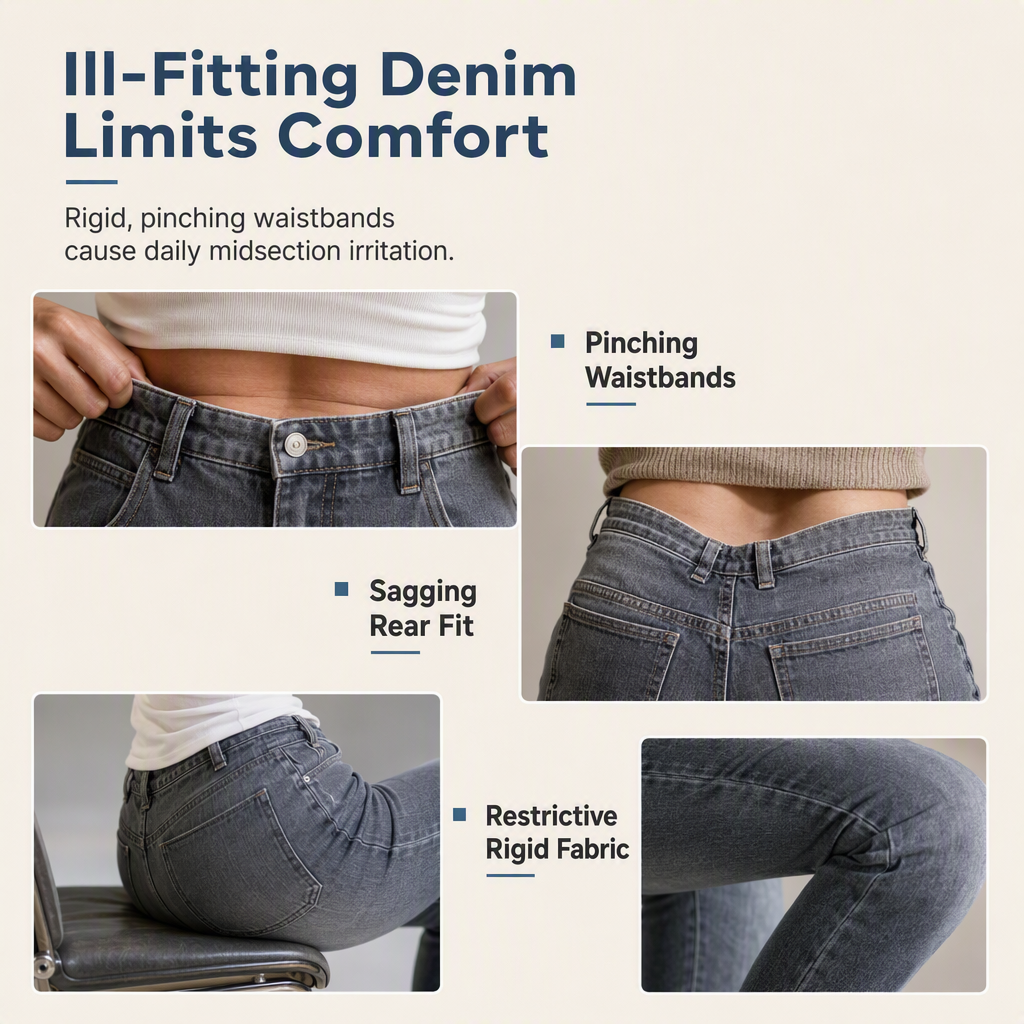 👖 Retro Denim Style | Women's High-Waisted Double-Button Wide-Leg Jeans