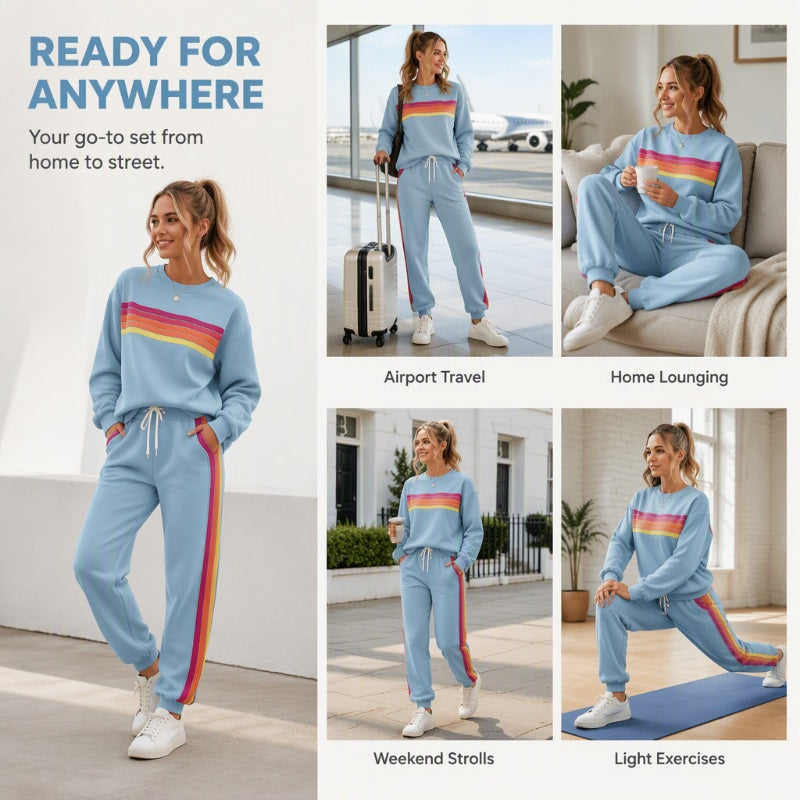 👗✨Women's Casual Sweatshirt & Sweatpants 2-Piece Set✨