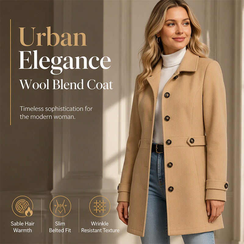 Hot Sale 50% OFF💖Women's Elegant Single Breasted Slim Coat